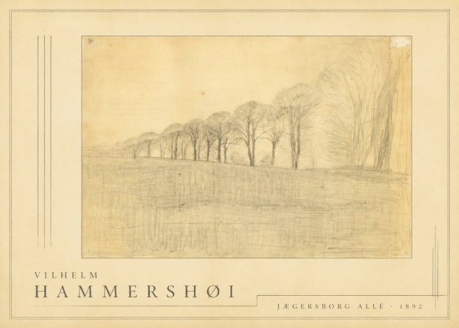 Vilhelm Hammershøi Jægersborg Allé No6 - Plakát