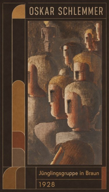 Oskar Schlemmer Jünglingsgruppe in Braun No6 - Plakát