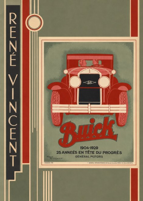 René Vincent Buick - 25 Années En Tête Du Progrès No3 - Plakát