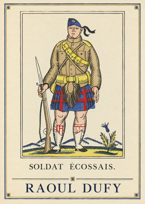 Raoul Dufy Soldat Écossais. No4 - Plakát