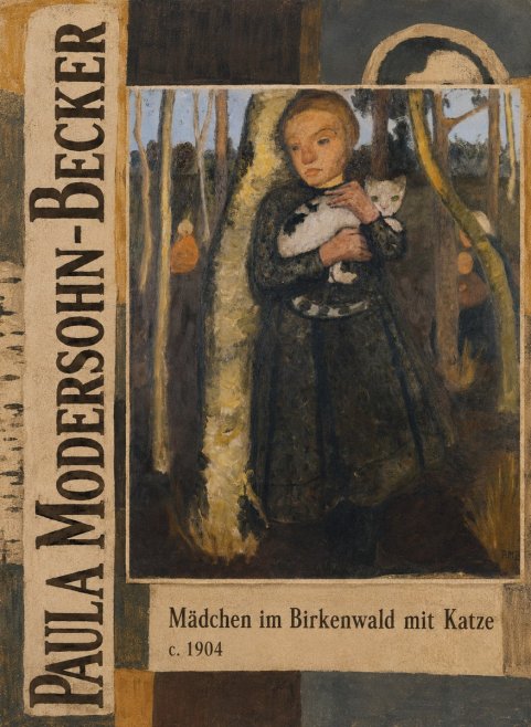 Paula Modersohn-Becker Mädchen Im Birkenwald Mit Katze No3 - Plakát
