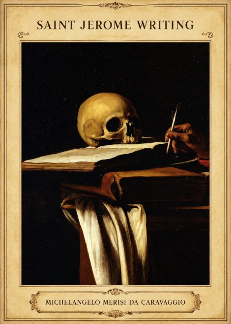 Michelangelo Merisi da Caravaggio Saint Jerome Writing III No5 - Plakát