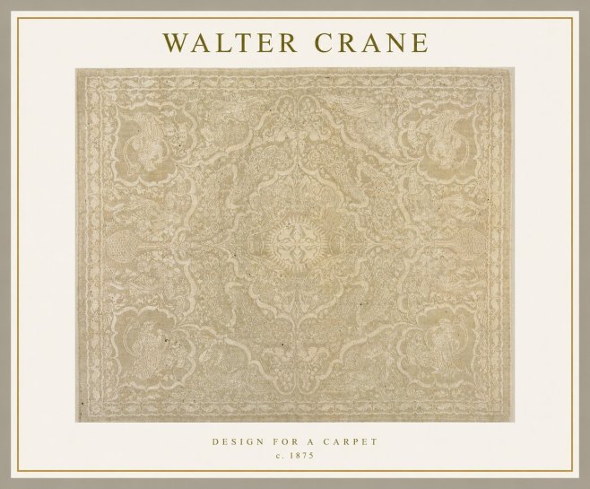 Walter Crane Design for a Carpet No1 - Plakát