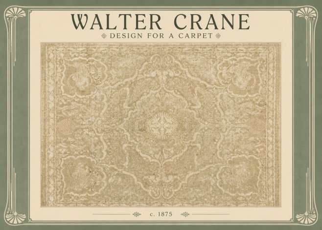 Walter Crane Design for a Carpet No4 - Plakát