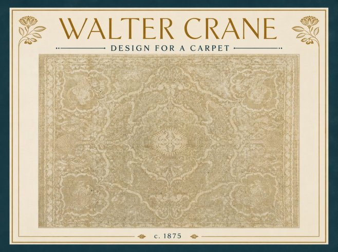 Walter Crane Design for a Carpet No5 - Plakát