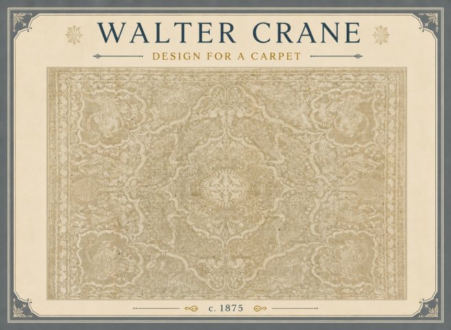 Walter Crane Design for a Carpet No6 - Plakát