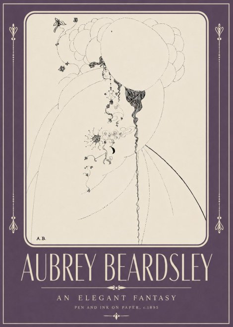 Aubrey Beardsley An Elegant Fantasy No2 - Plakát