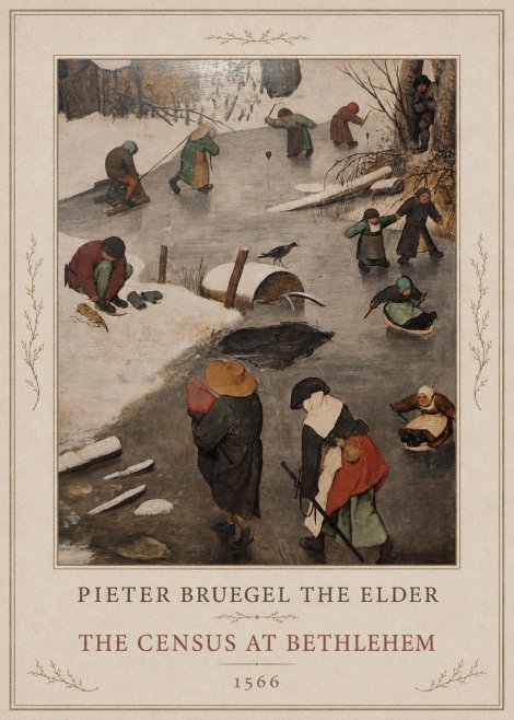 Pieter Bruegel The Census at Bethlehem II No1 - Plakát