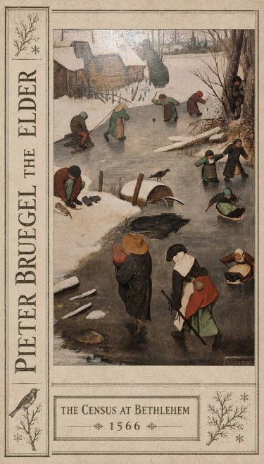Pieter Bruegel The Census at Bethlehem II No2 - Plakát