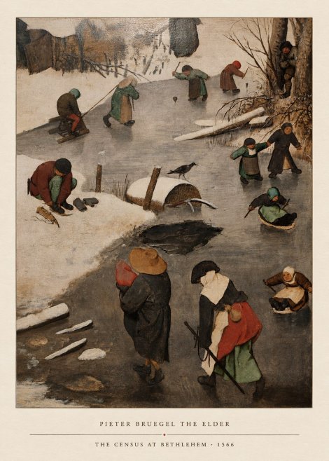 Pieter Bruegel The Census at Bethlehem II No4 - Plakát