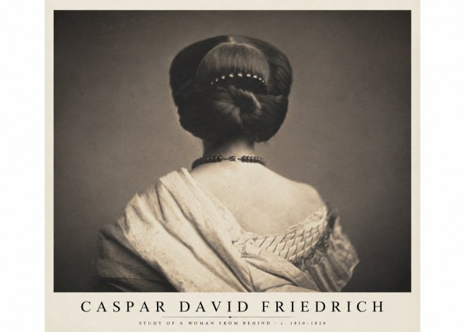 Caspar David Friedrich Study of a Woman from Behind No1 - Plakát