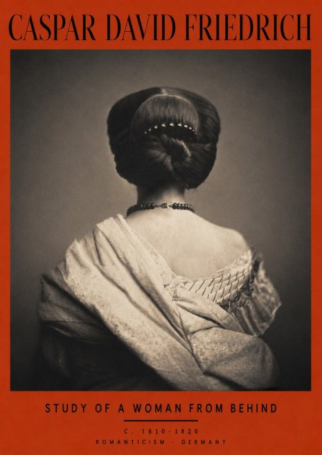 Caspar David Friedrich Study of a Woman from Behind No4 - Plakát