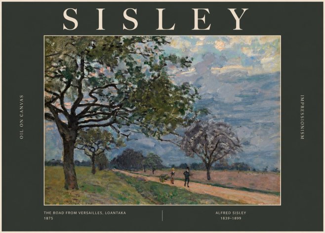 Sisley The Road from Versailles, Loantaka No2 - Plakát
