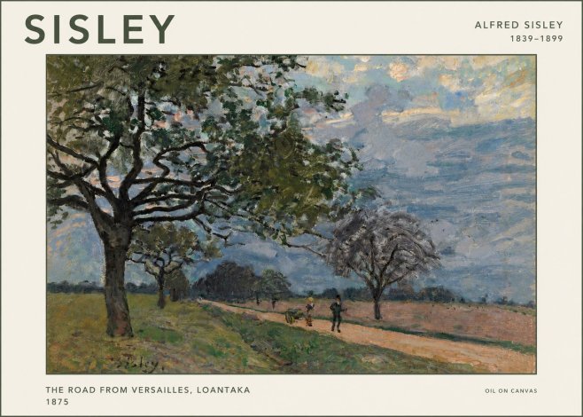 Sisley The Road from Versailles, Loantaka No4 - Plakát