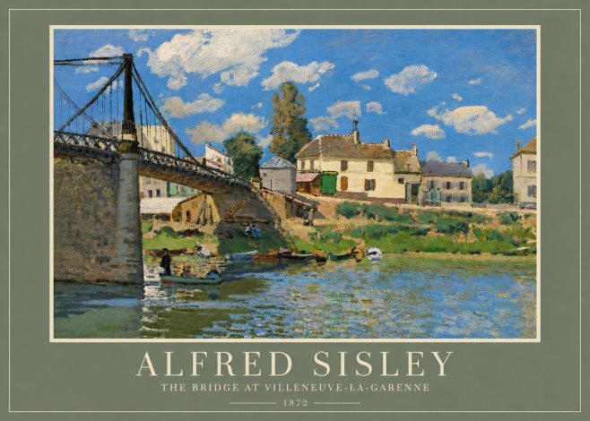 Sisley The Bridge at Villeneuve-la-garenne I No5 - Plakát