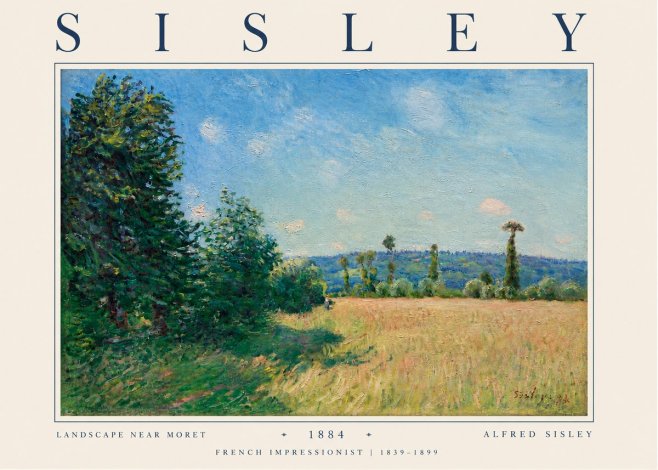 Sisley Landscape Near Moret, 1884 No4 - Plakát