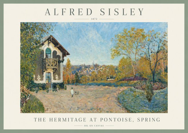 Sisley The Hermitage at Pontoise, Spring No5 - Plakát