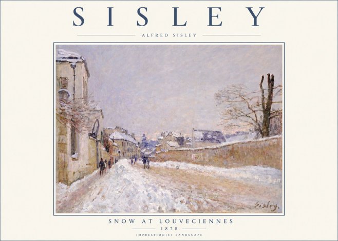 Sisley Snow at Louveciennes No2 - Plakát