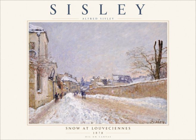Sisley Snow at Louveciennes No3 - Plakát