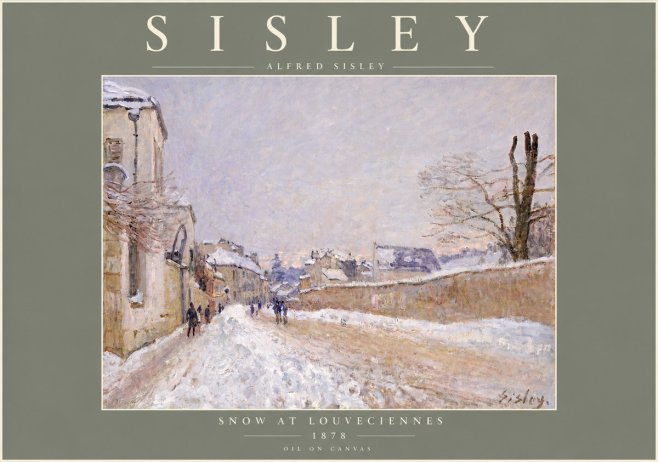 Sisley Snow at Louveciennes No4 - Plakát