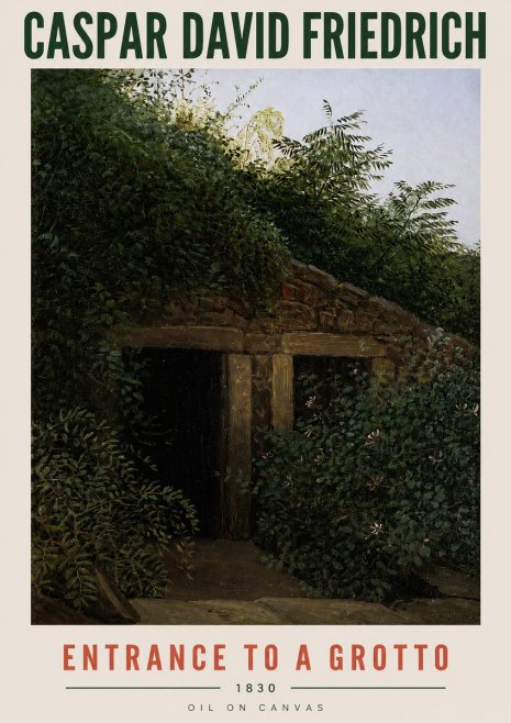 Caspar David Friedrich Entrance to a Grotto No4 - Plakát