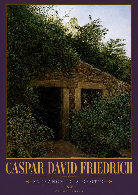 Caspar David Friedrich Entrance to a Grotto No5 - Plakát