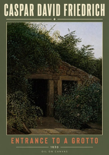 Caspar David Friedrich Entrance to a Grotto No6 - Plakát