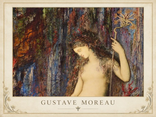 Gustave Moreau The Flower with the Human Head No1 - Plakát