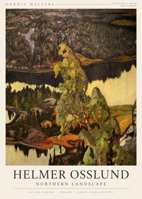 Helmer Osslund Northern Landscape No3 - Plakát