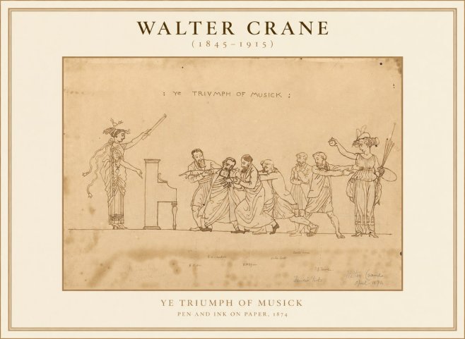 Walter Crane Ye Triumph of Musick No1 - Plakát