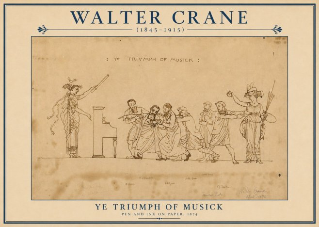 Walter Crane Ye Triumph of Musick No3 - Plakát