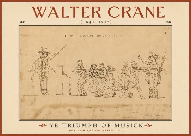 Walter Crane Ye Triumph of Musick No4 - Plakát
