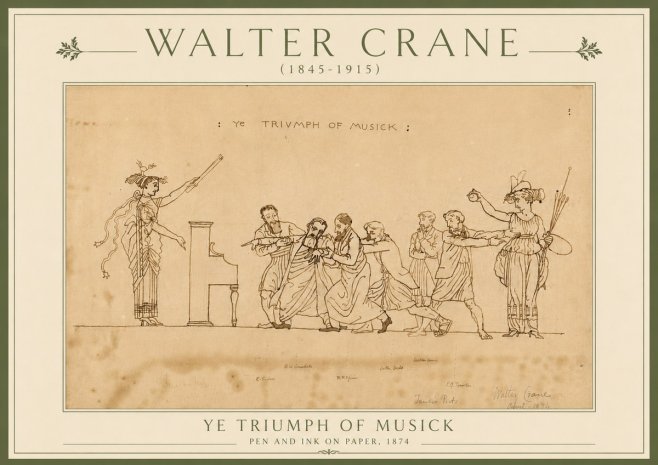 Walter Crane Ye Triumph of Musick No5 - Plakát