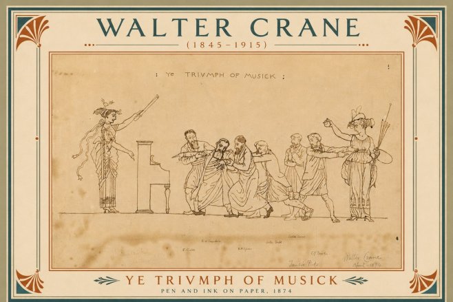Walter Crane Ye Triumph of Musick No6 - Plakát