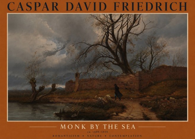 Caspar David Friedrich Autumn Landscape with Ruin No3 - Plakát