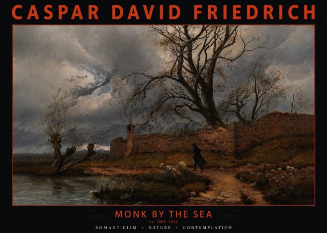 Caspar David Friedrich Autumn Landscape with Ruin No6 - Plakát