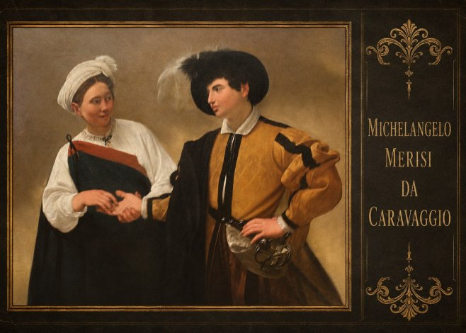 Michelangelo Merisi da Caravaggio The Cardsharps IV No3 - Plakát