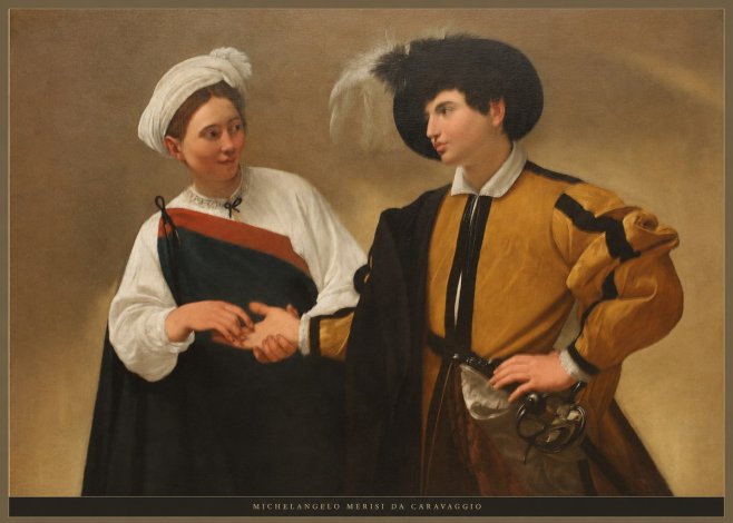Michelangelo Merisi da Caravaggio The Cardsharps IV No6 - Plakát