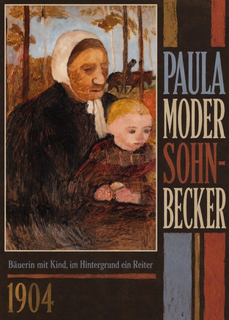 Paula Modersohn-Becker Bäuerin Mit Kind, Im Hintergrund Ein Reiter No2 - Plakát