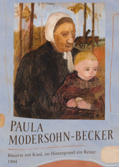 Paula Modersohn-Becker Bäuerin Mit Kind, Im Hintergrund Ein Reiter No3 - Plakát