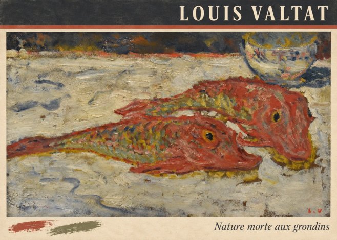 Louis Valtat Nature Morte Aux Grondins No3 - Plakát