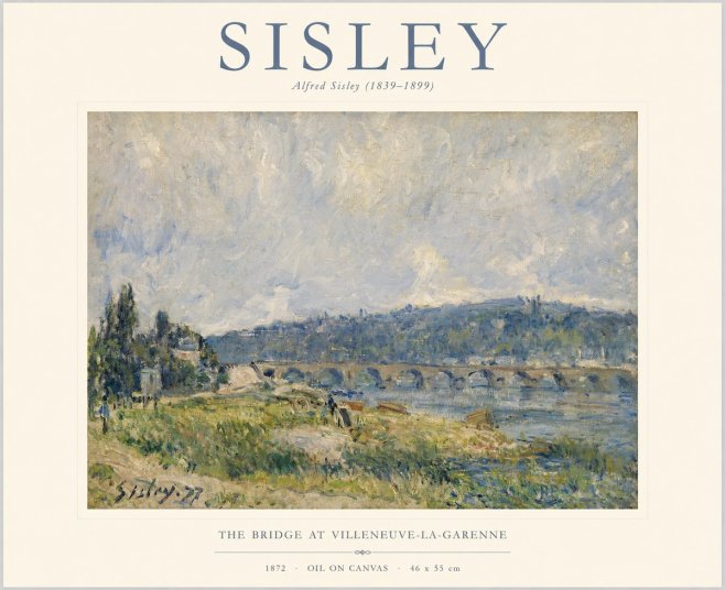 Sisley The Bridge at Villeneuve-la-garenne II No1 - Plakát