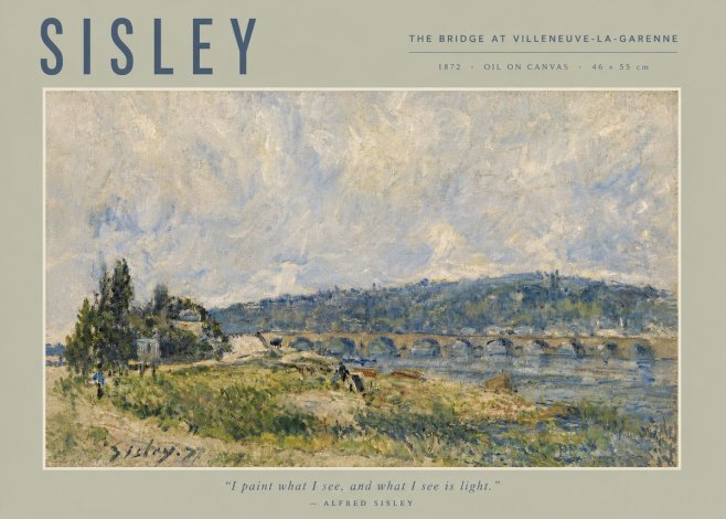 Sisley The Bridge at Villeneuve-la-garenne II No4 - Plakát