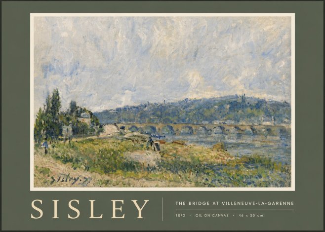 Sisley The Bridge at Villeneuve-la-garenne II No5 - Plakát