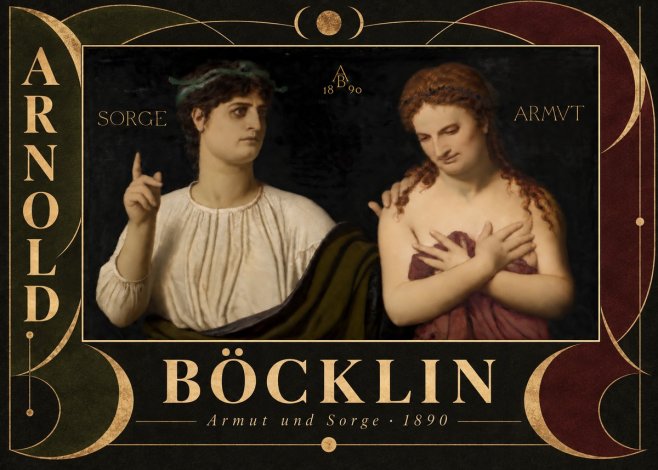 Arnold Böcklin Armut Und Sorge No6 - Plakát