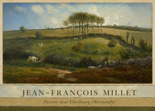 Jean-François Millet Pasture Near Cherbourg (Normandy) No3 - Plakát