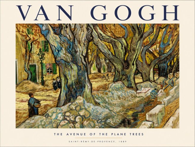 Van Gogh The Avenue of the Plane Trees No3 - Plakát
