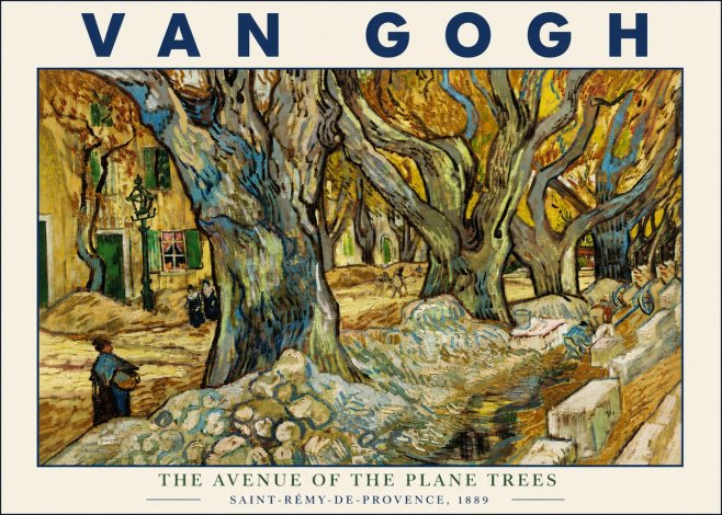 Van Gogh The Avenue of the Plane Trees No4 - Plakát