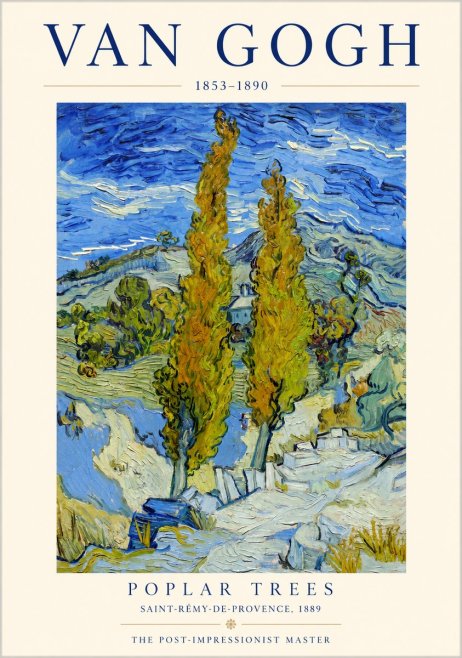 Van Gogh Poplar Trees No1 - Plakát
