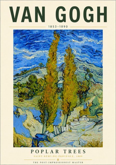 Van Gogh Poplar Trees No5 - Plakát